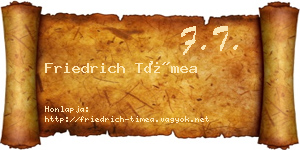 Friedrich Tímea névjegykártya