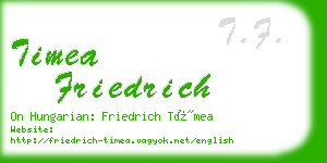 timea friedrich business card